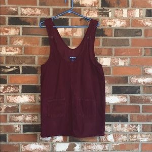 Burgundy corduroy  mini dress